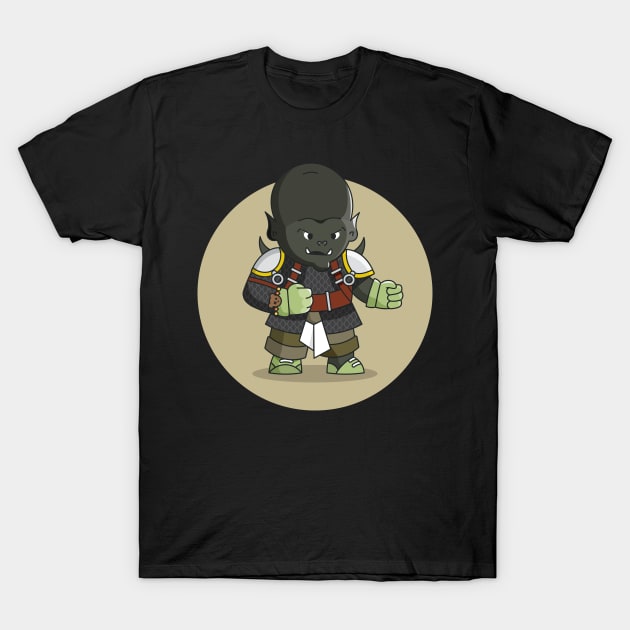 Relic Hunters - Dark Grey Orc with Chainmail T-Shirt by Lovelace Designs